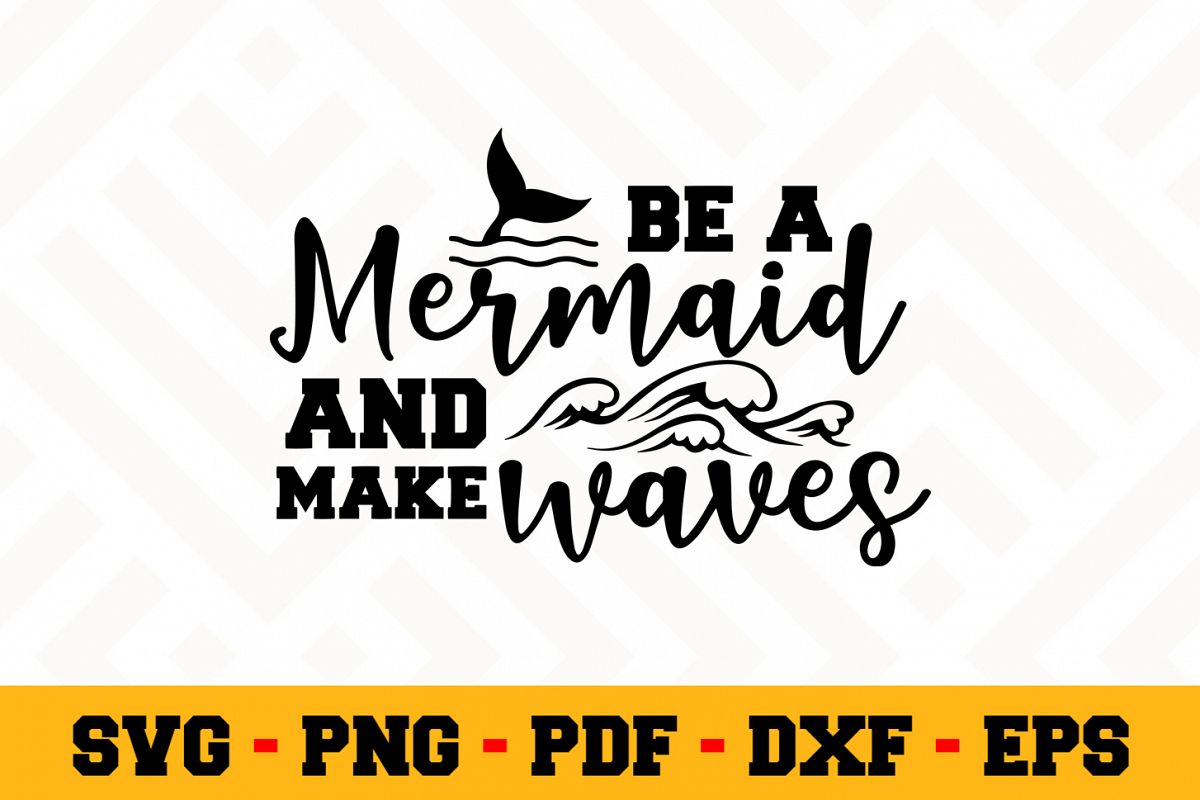 Mermaid SVG Design n527 | Mermaid SVG Cut File example image 1