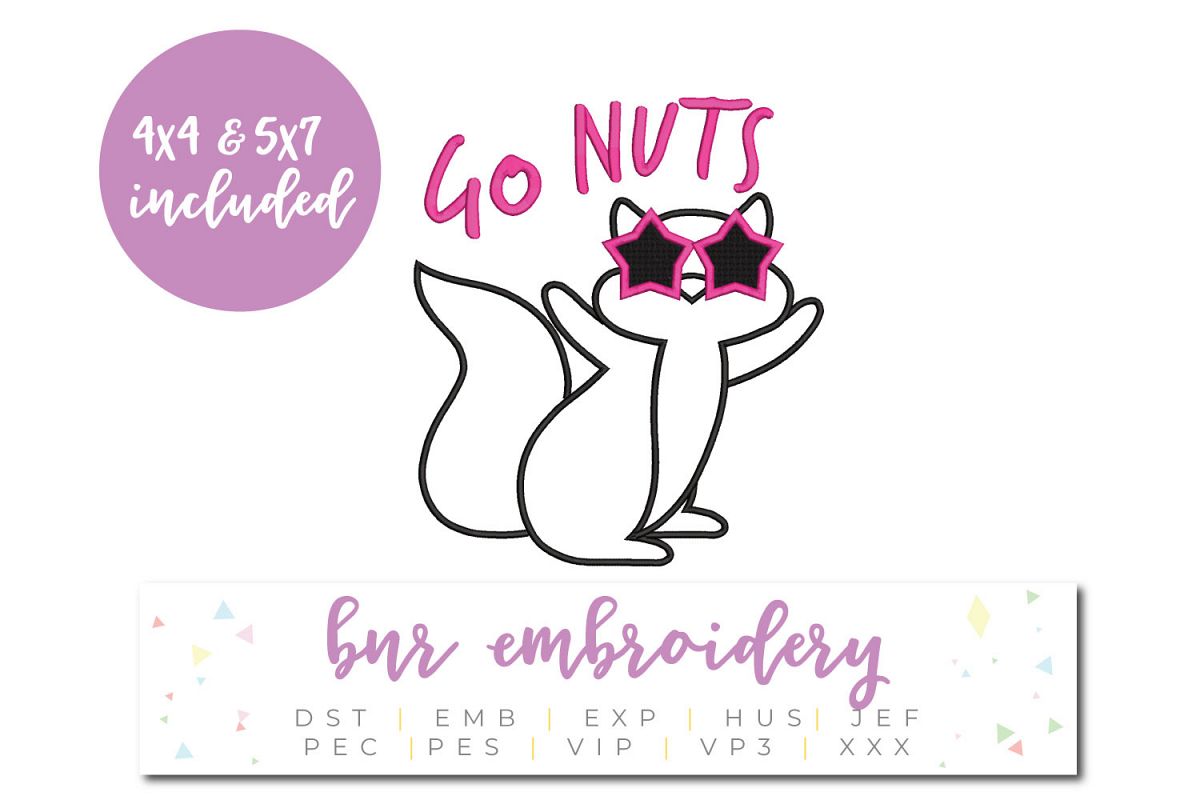 Squirrel Machine Embroidery Design example image 1