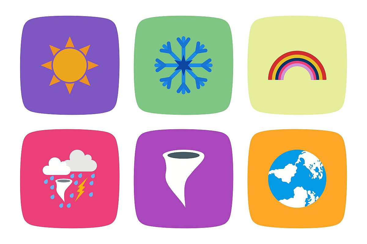 Set Of Weather And Season Icons example image 1