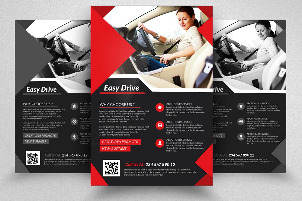 Driving Learning School Flyer example image 1