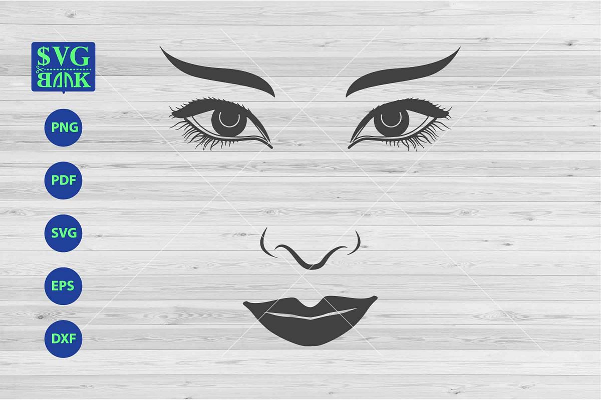 Eyes Svg, Face svg, woman face silhouette