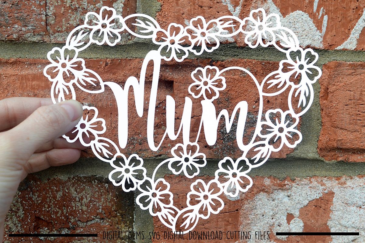 Mum paper cut SVG / DXF / EPS files example image 1