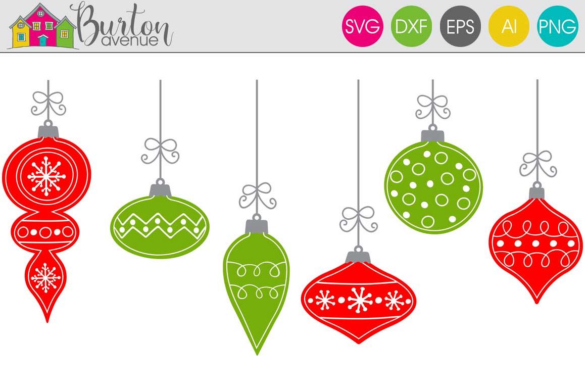 Hand Drawn Ornaments Christmas SVG File