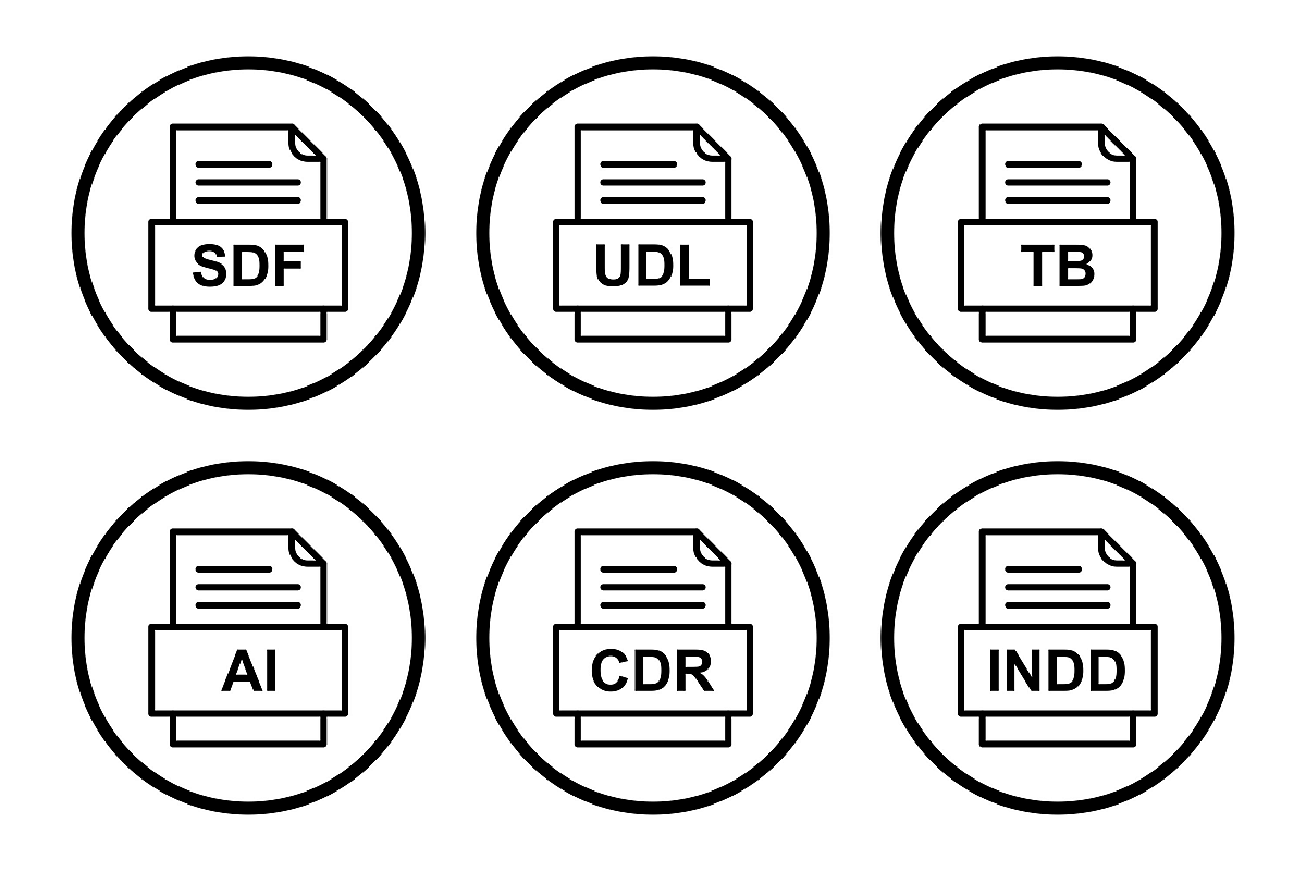 Set Of File Formats Icons example image 1