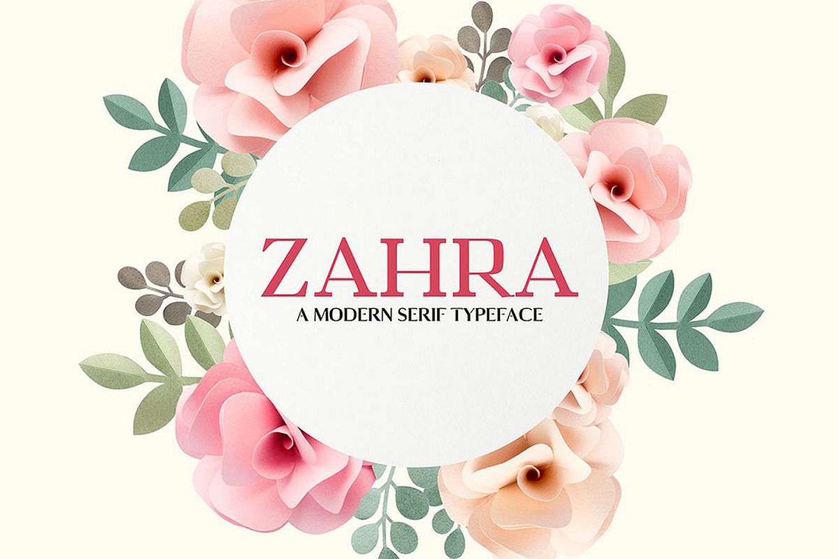 Zahra Serif 4 Font Family Pack example image 1