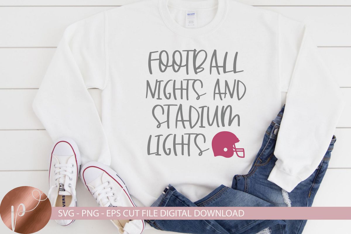 Football Nights Stadium Lights Svg, Football Shirt Design example image 1
