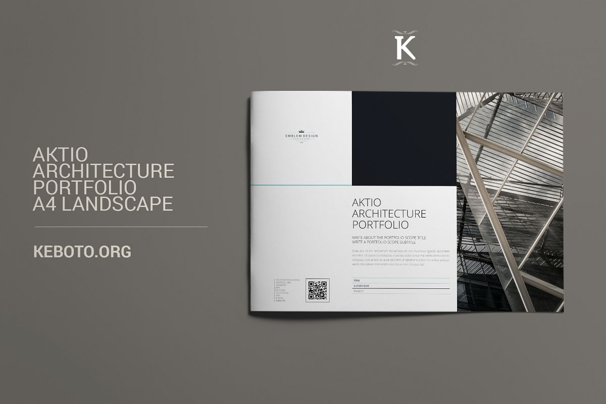 Aktio Architecture Portfolio A4 Landscape example image 1