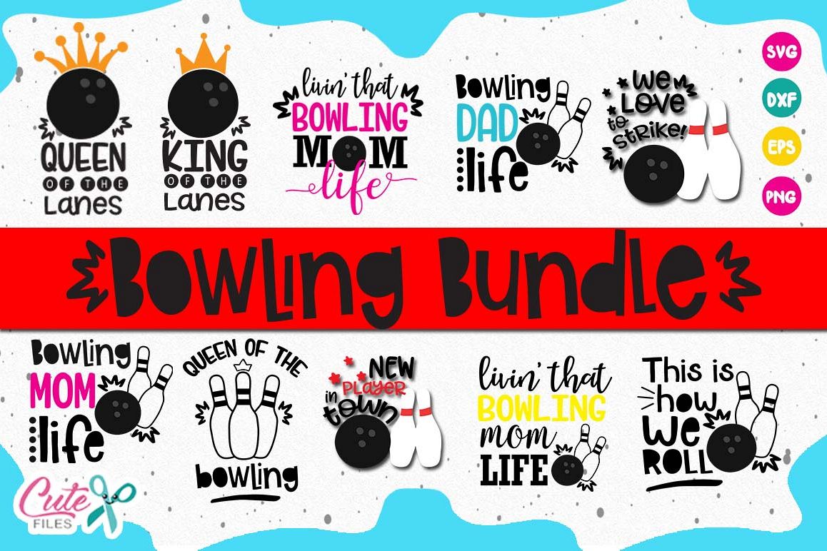 Bowling bundle, for king of the lanes cut files for crafters example image 1