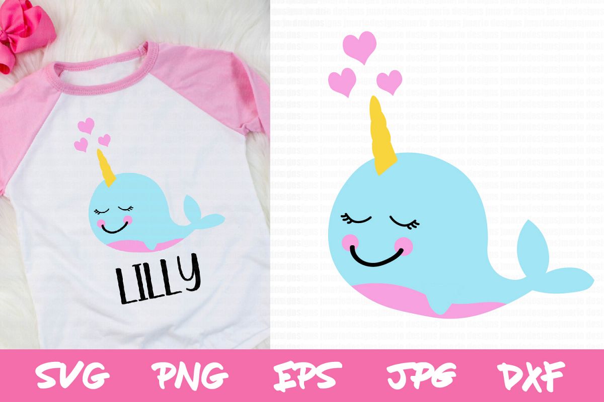 Summer svg, Narwhal, Kids shirt design, cute svg files example image 1