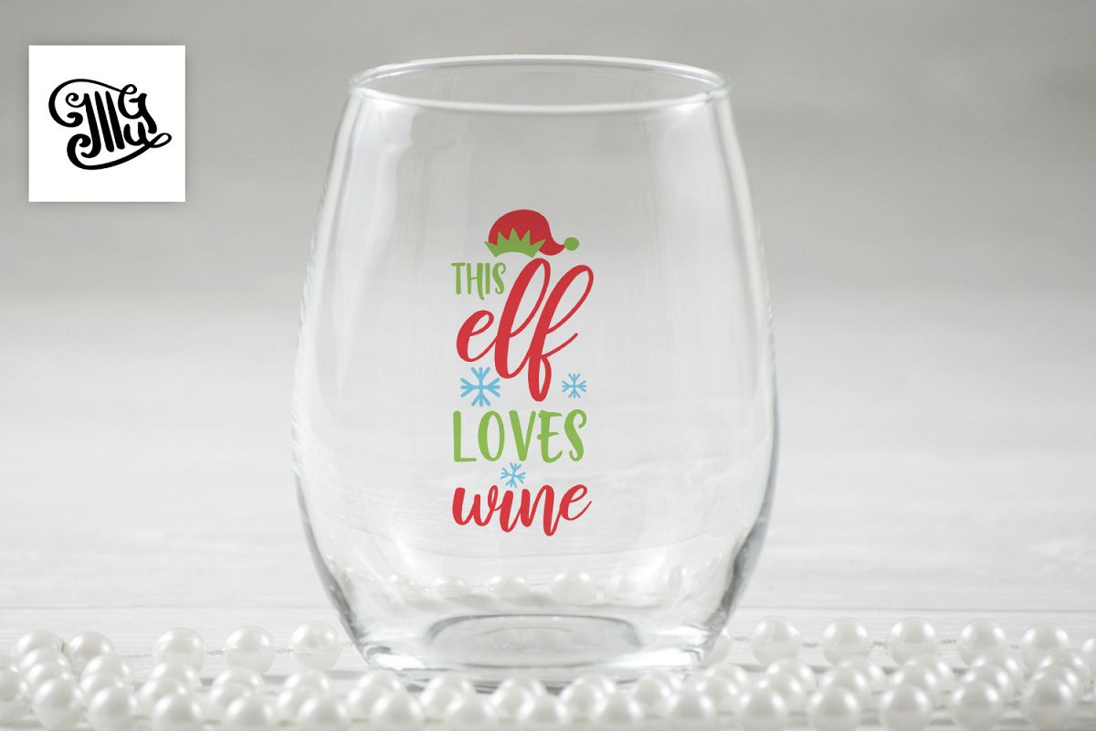 This elf loves wine - Christmas wine example image 1