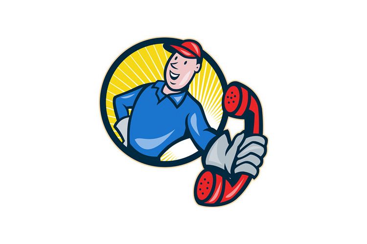 Telephone Repairman Worker Phone example image 1
