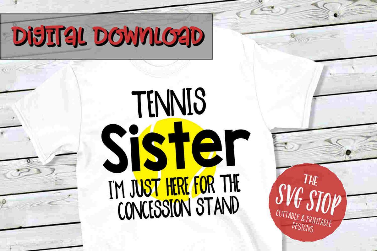Tennis Sis-SVG, PNG, DXF example image 1