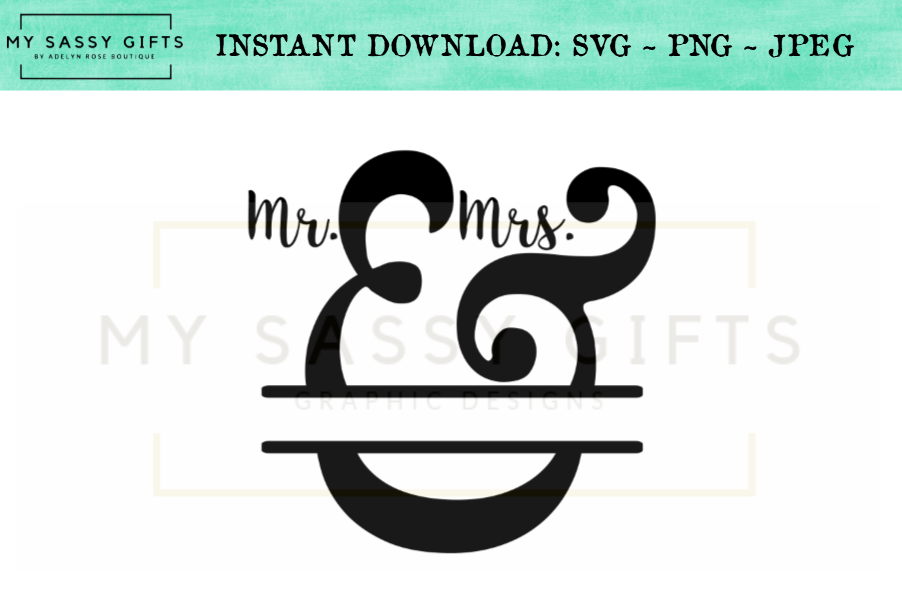 Mr. And Mrs. Wedding Anniversary SVG Sign Design example image 1