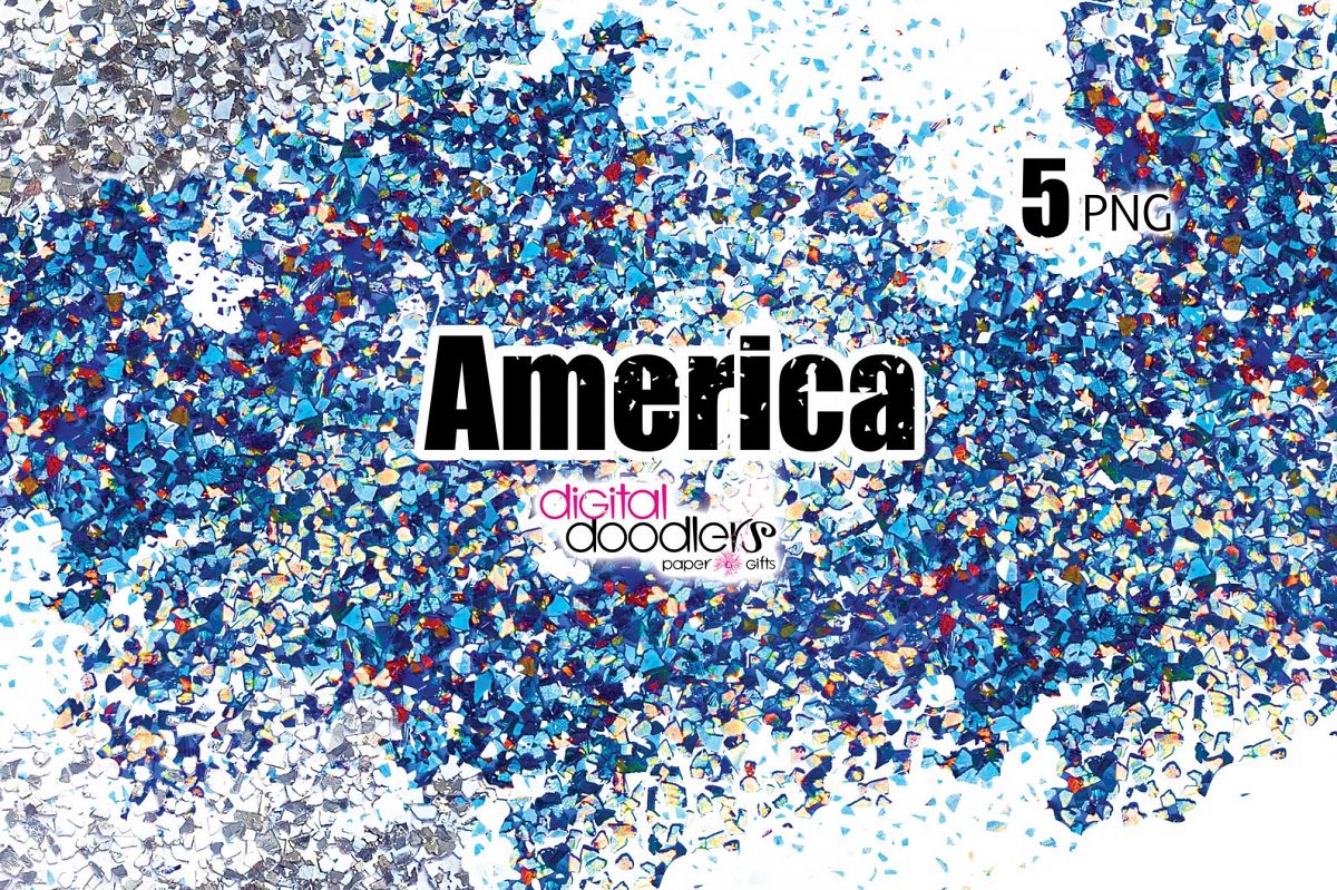 America - Red, White & Blue Confetti Swatches example image 1