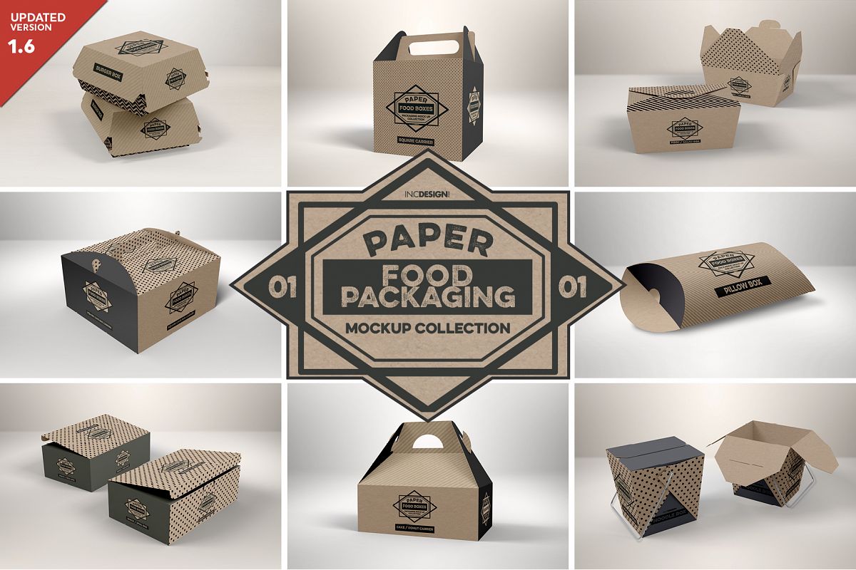VOL.1 Food Box Packaging MockUps example image 1