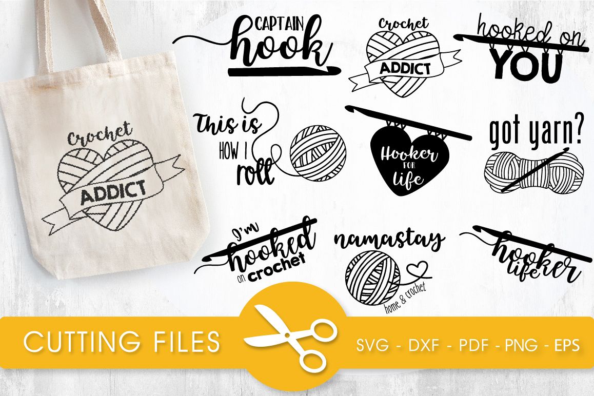 Download Crochet svg bundle cutting files svg, dxf, pdf, eps, png