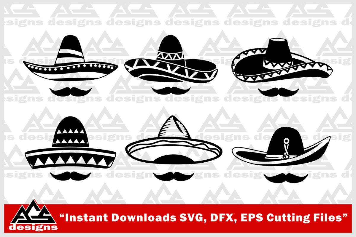 Download Mexican Hat Sombrero Svg Design (373354) | Cut Files ...