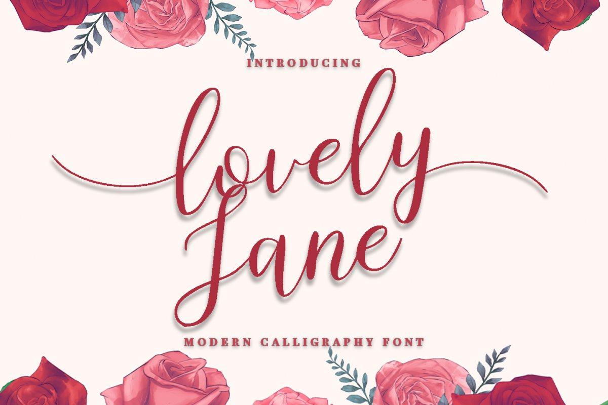 lovely Jane - Modern calligraphy font example image 1