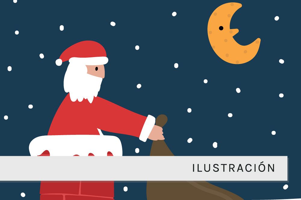 Papa Noel Bajando por la Chimenea example image 1