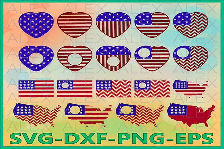 Independence day Svg, Patriotic Svg, American Flag Svg Files example image 1