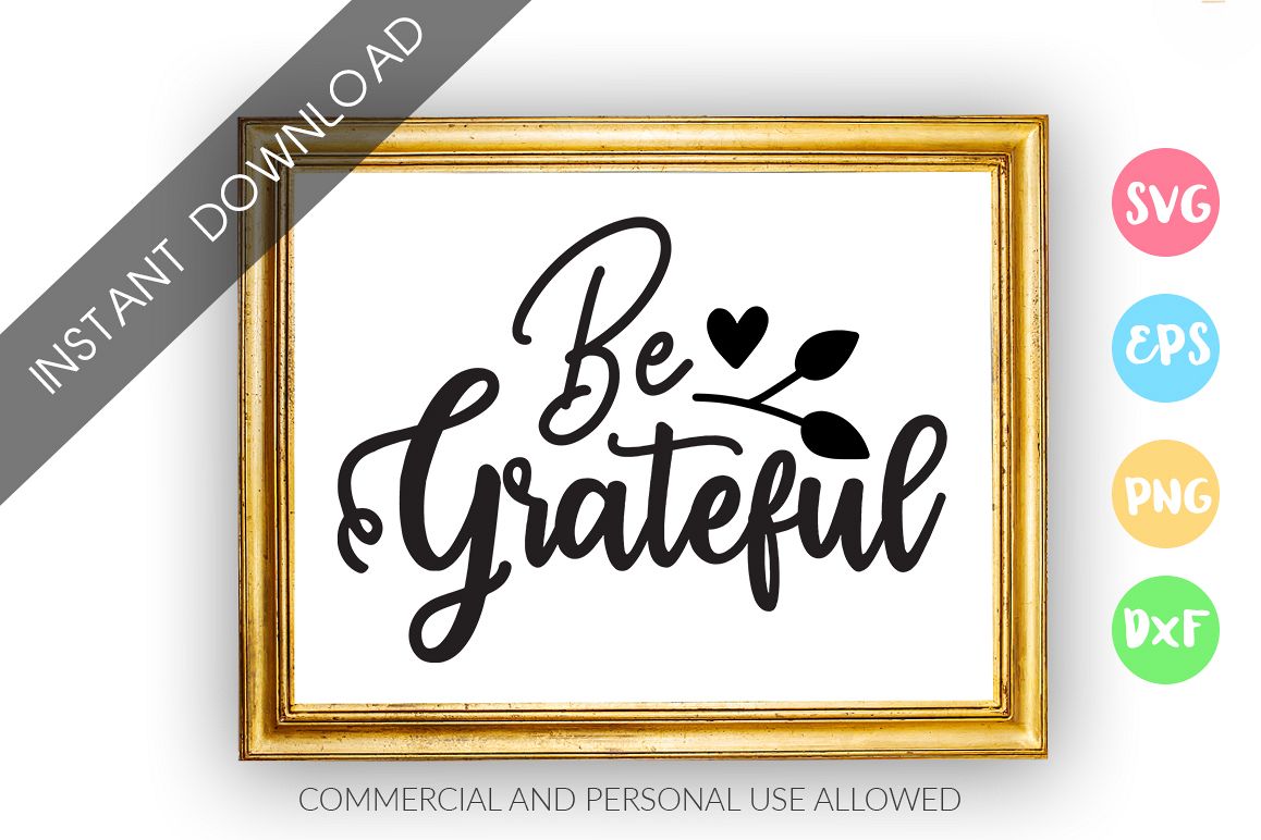 Be grateful SVG Design example image 1