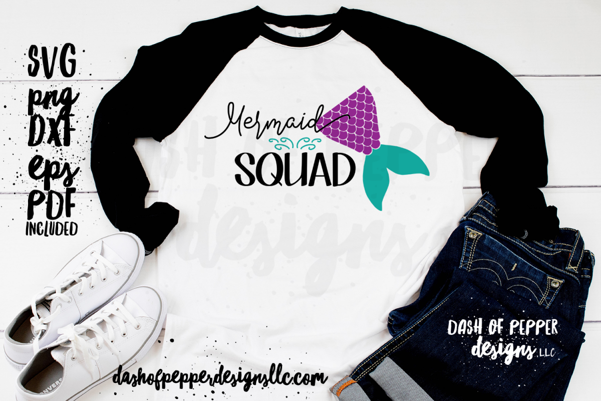 Download Mermaid Squad SVG- A Mermaid SVG for Cricut and Silhouette