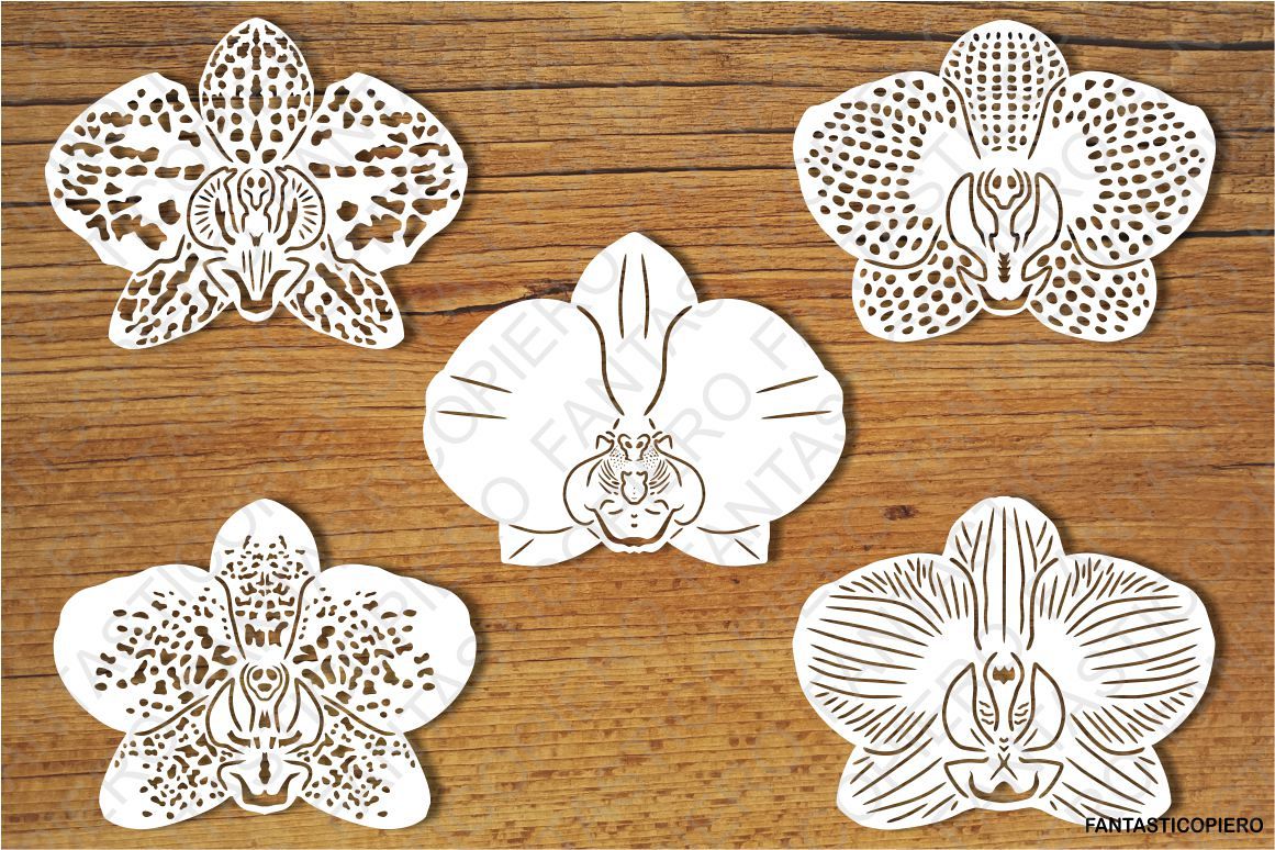 Download Orchid Flowers SVG files for Silhouette Cameo and Cricut.