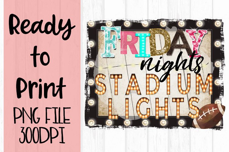 Friday Nights Stadium Lights Frame Ready to Print example image 1