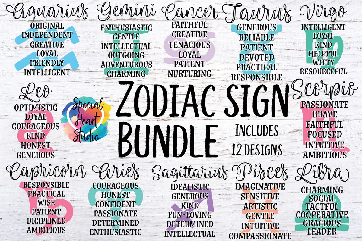 Zodiac Sign Bundle example image 1