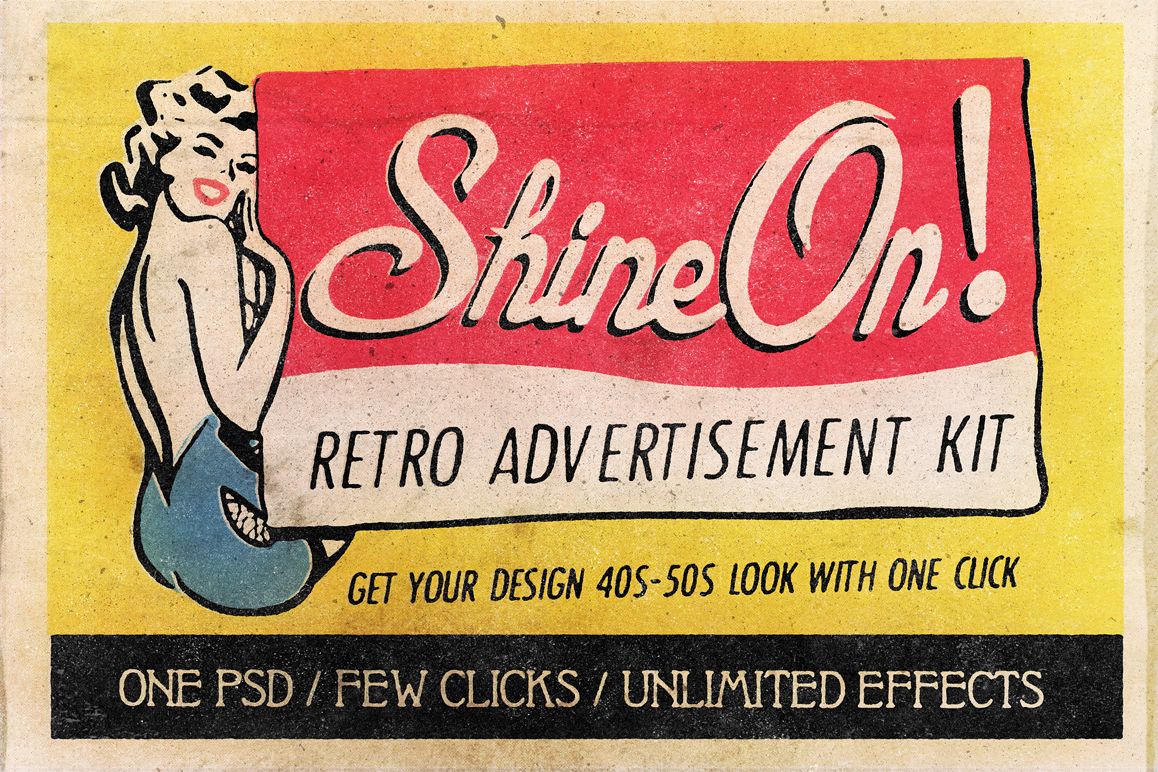 Shine On - Retro Advertisement Kit example image 1