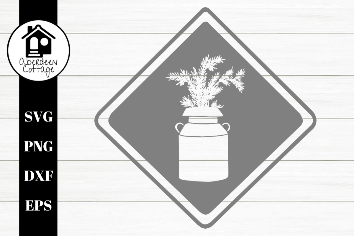 Old Milk Can Cut Out SVG| PNG | EPS | DXF example image 1