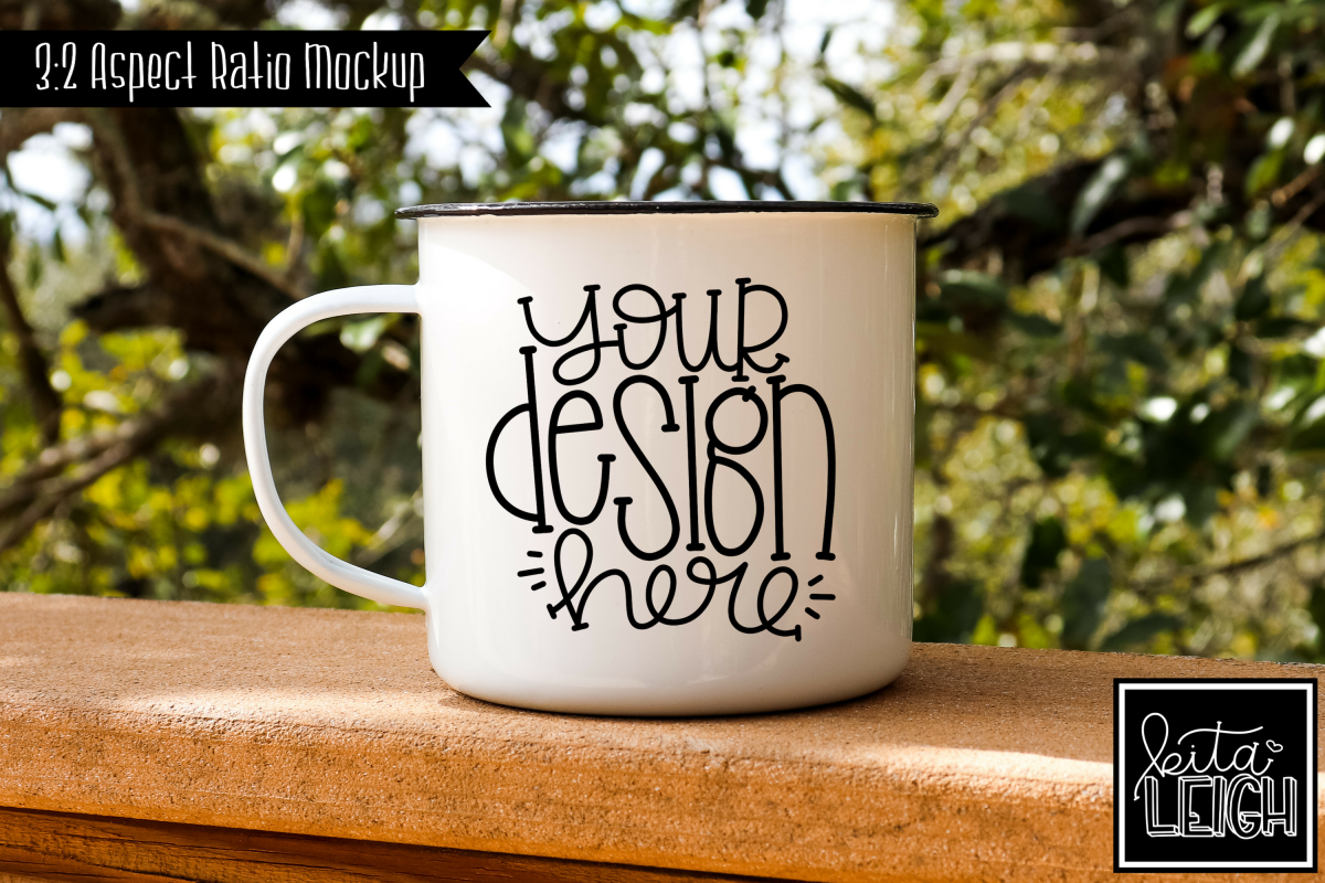White Campfire Mug Spring Mockup example image 1