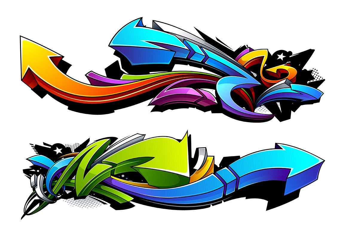 Download Graffiti Vector Arrows (129841) | Illustrations | Design ...