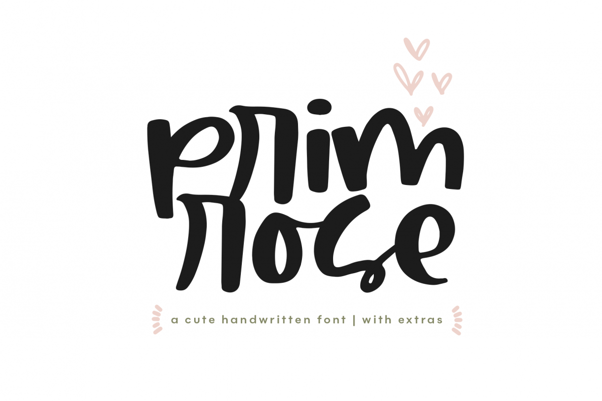 Primrose - Handwritten Script Font with Extras example image 1