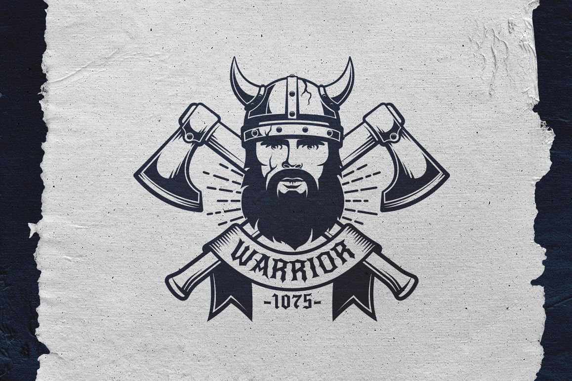 Viking Warrior Logo Template example image 1