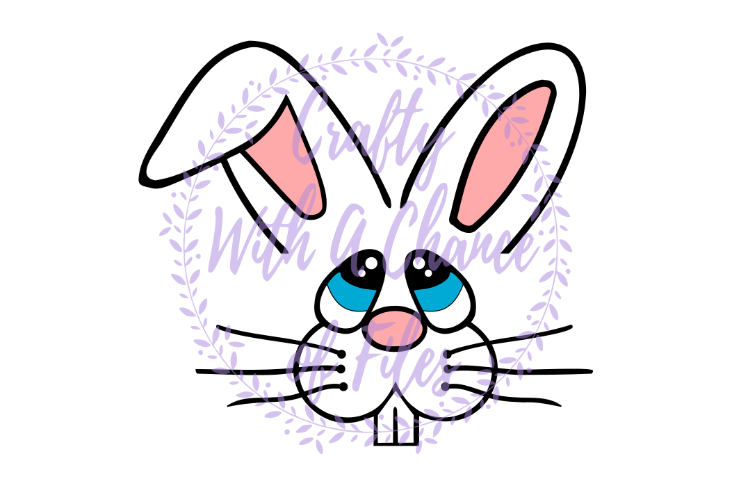 Bunny Face SVG - Easter Basket Design example image 1