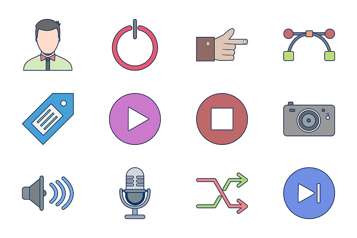 Set Of Multimedia Icons example image 1