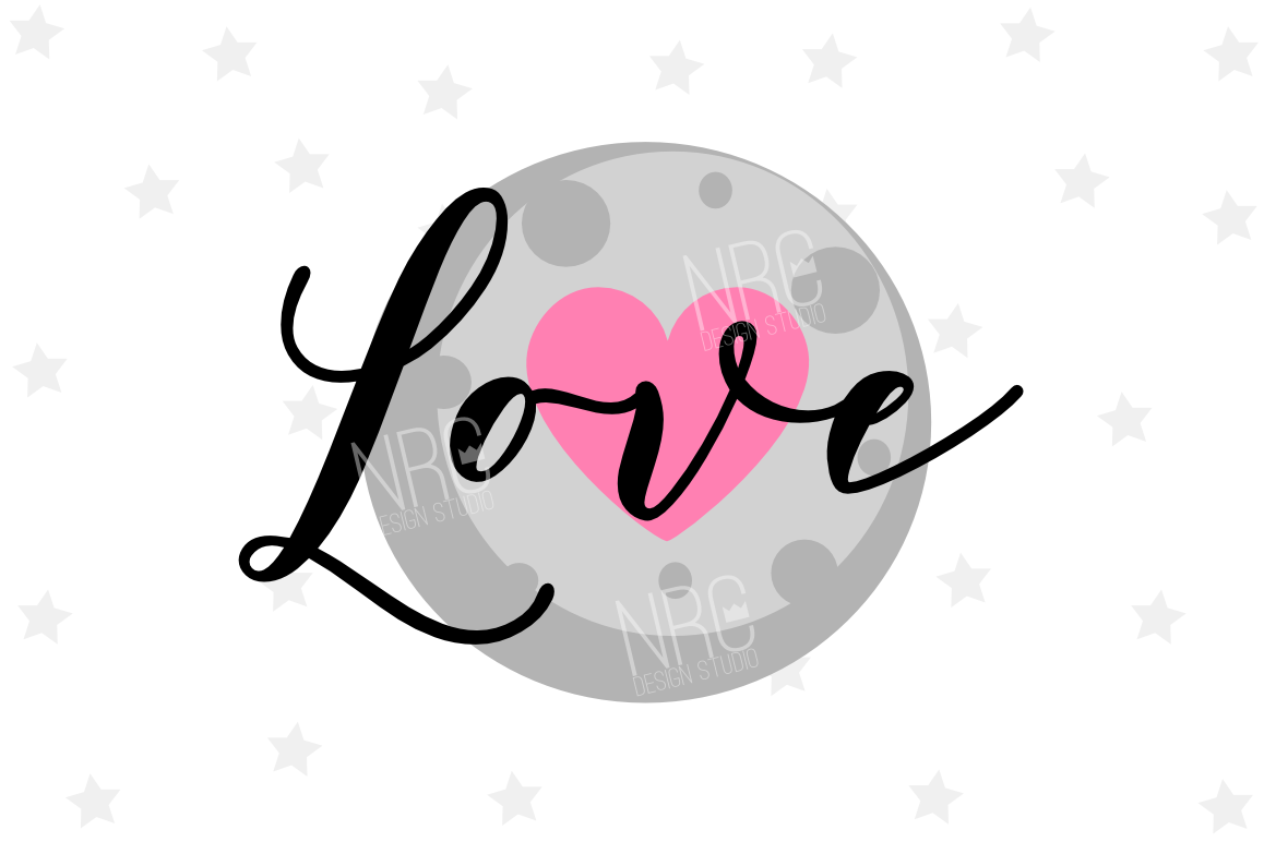 Love Moon SVG File example image 1