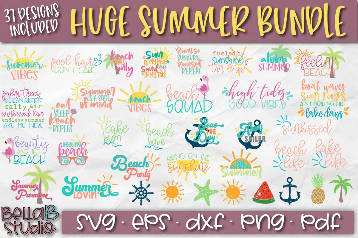 Summer SVG Bundle, Huge Summer SVG Bundle example image 1