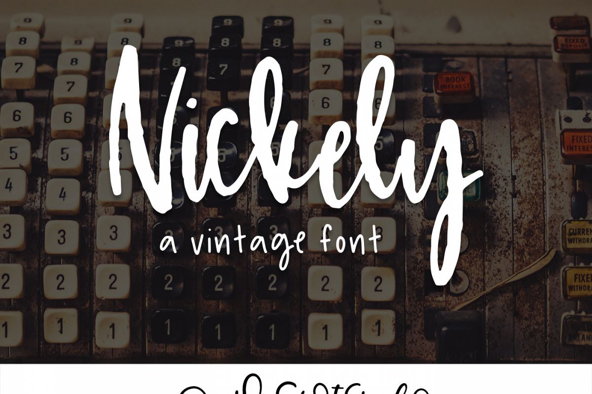 Nickely - A Textured Script example image 1