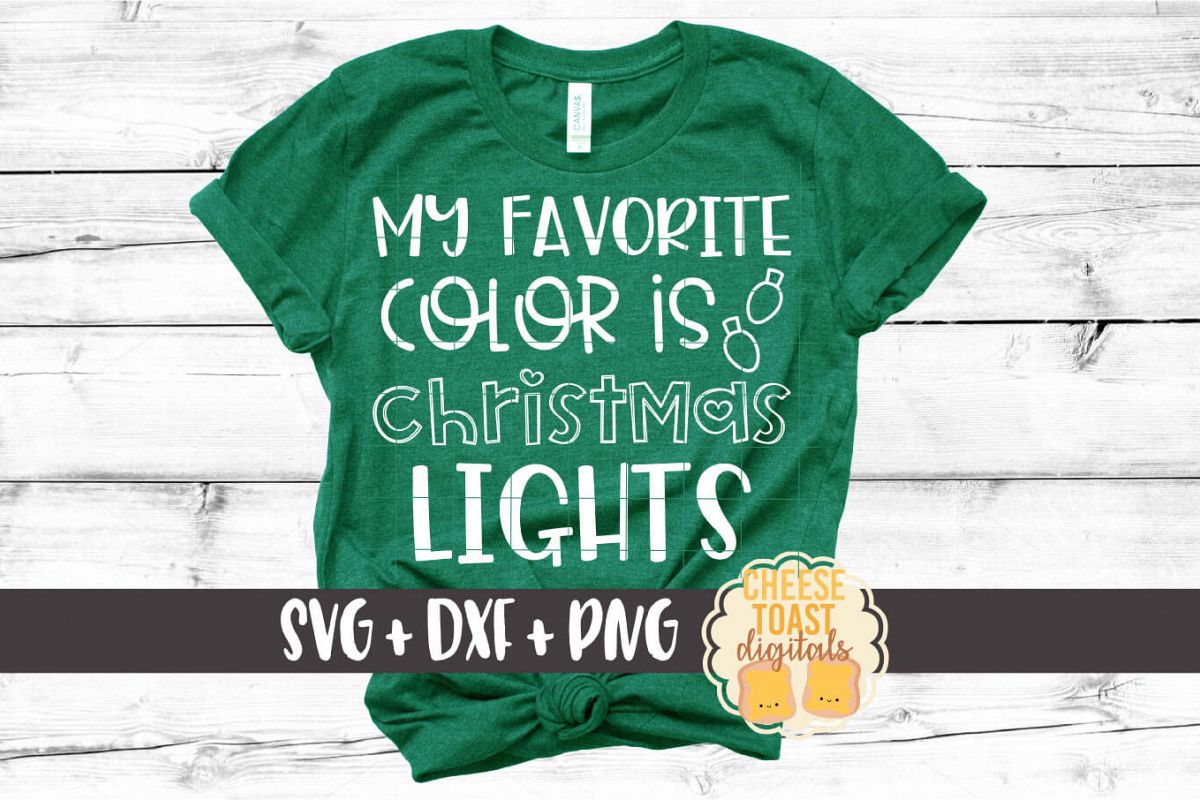 My Favorite Color Is Christmas Lights - SVG PNG DXF Files example image 1