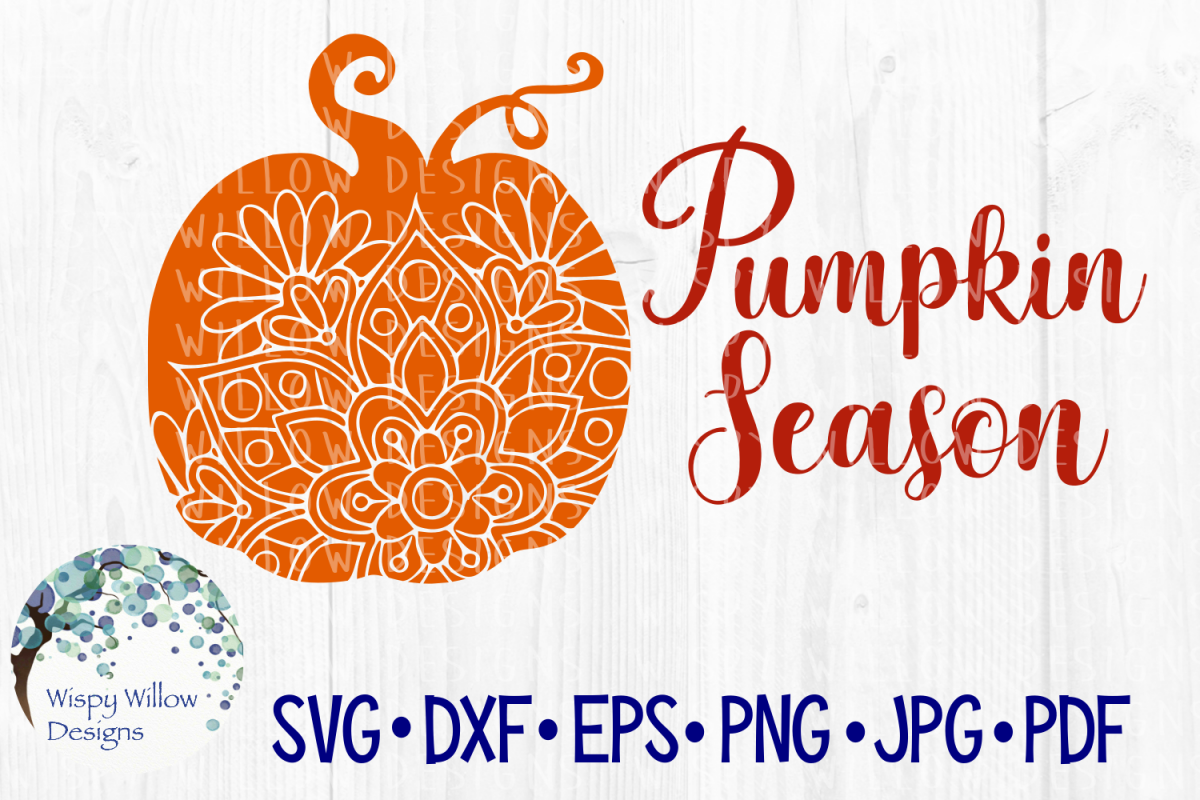 Pumpkin Season, Fall, Halloween, Mandala SVG Cut File