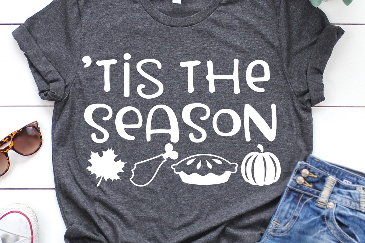 Tis the Season Thanksgiving SVG, DXF, PNG, EPS example image 1