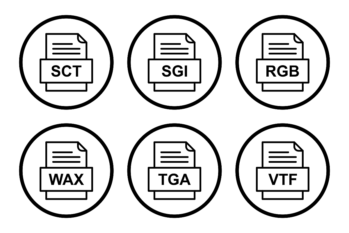 Set Of File Formats Icons example image 1