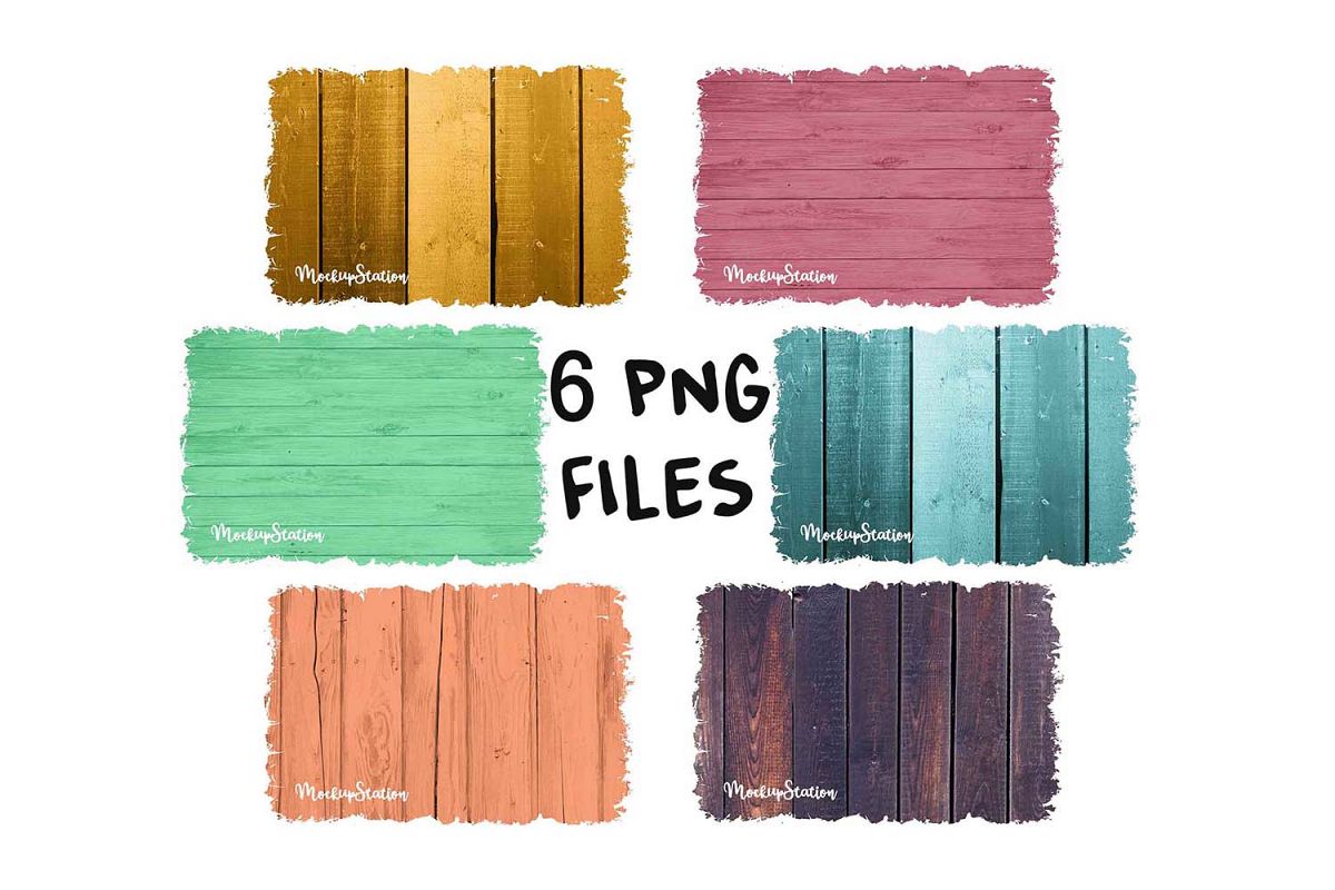 Sublimation Wood Background PNG Bundle, Painted Barn Wood example image 1