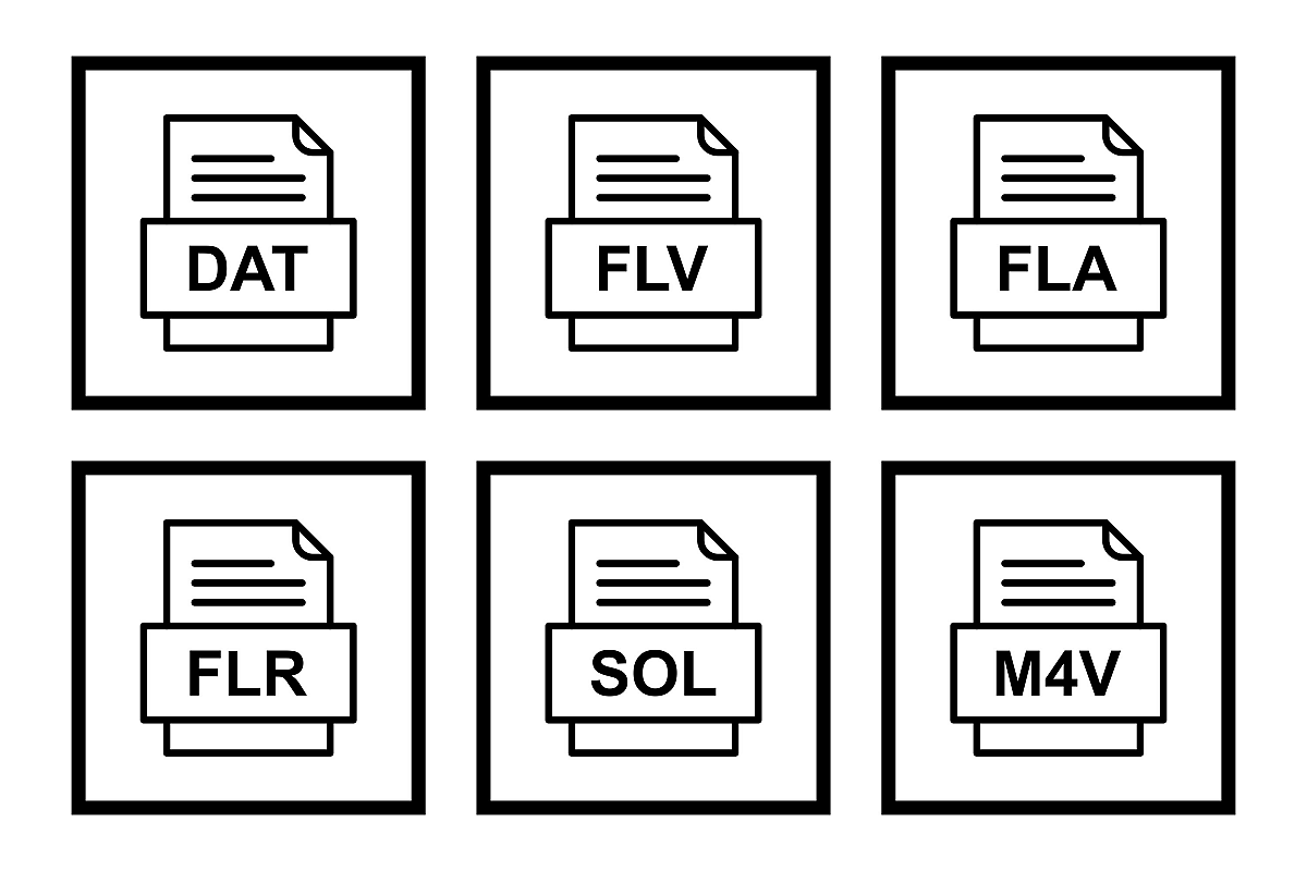 Set Of File Formats Icons example image 1