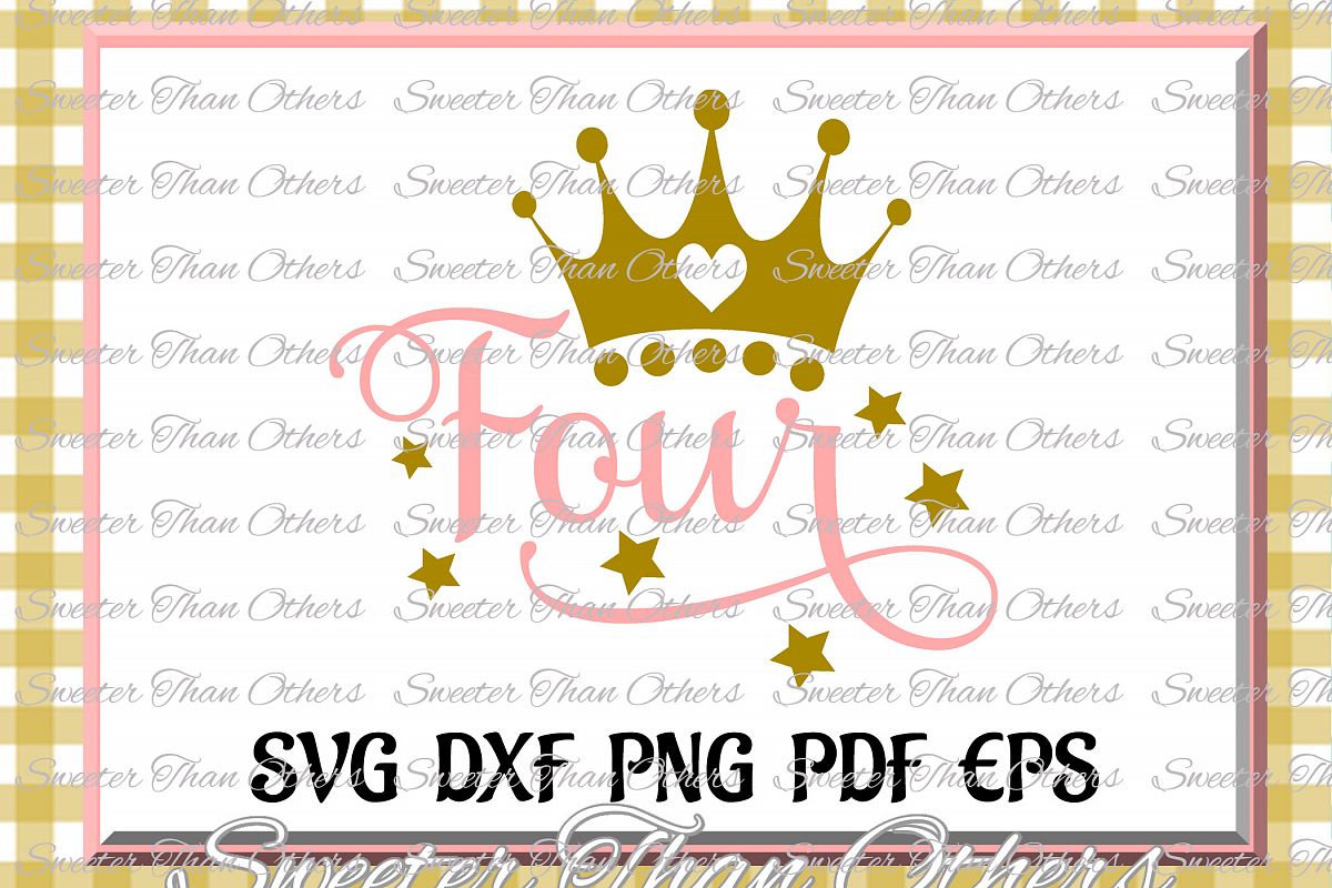 Fourth Birthday SVG, 4th Birthday svg example image 1