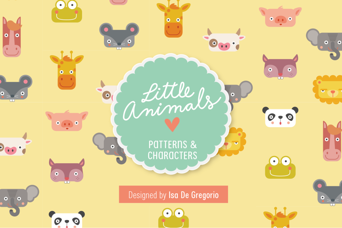 Little Animals Patterns + Characters example image 1