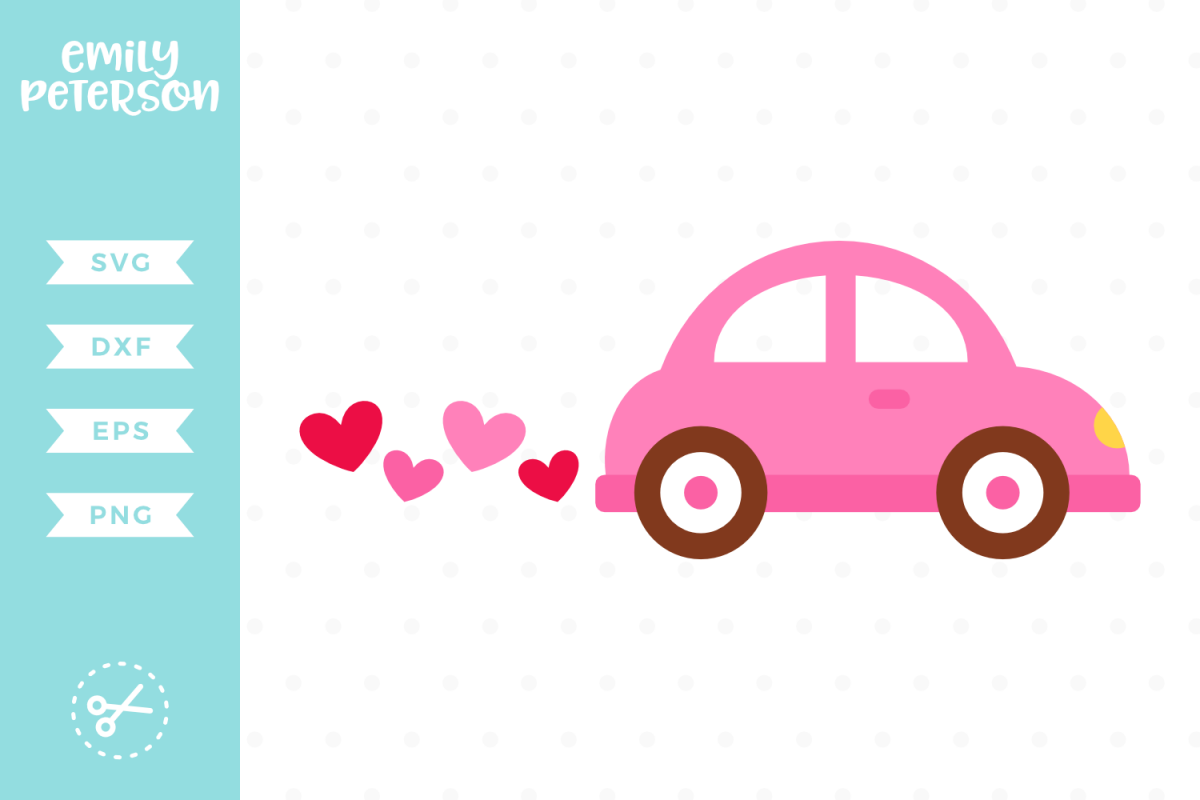 Heart Car SVG DXF EPS PNG