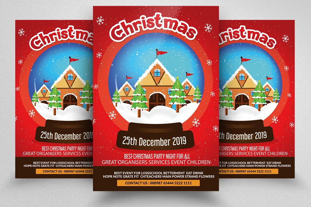 Christmas Greeting Flyer Template example image 1